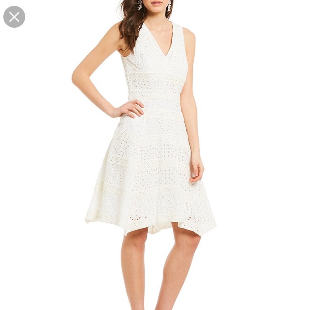 White summer dress. Orig. 149. Cremieux. NWT!